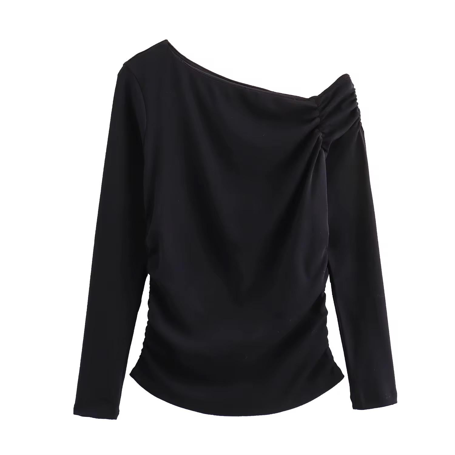 Sleeve pleated blouse