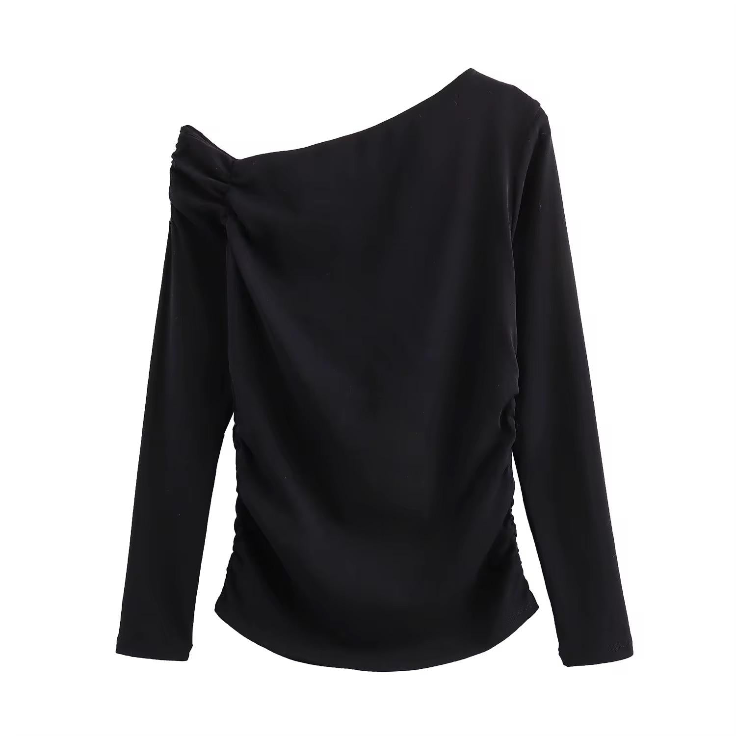 Sleeve pleated blouse
