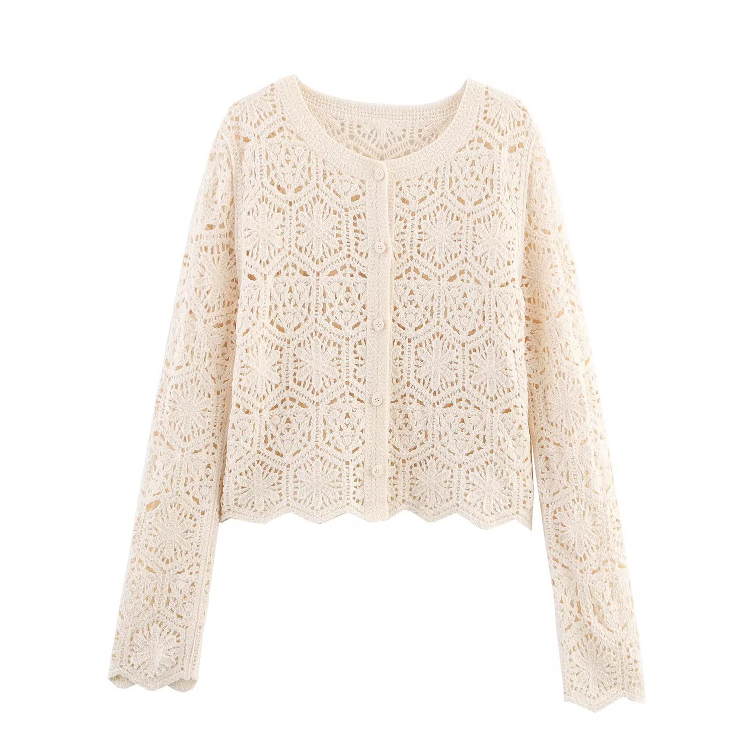 Crew neck cardigan