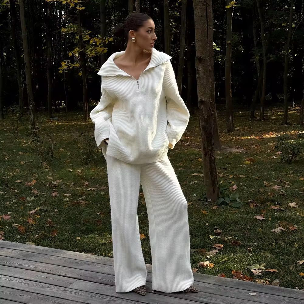 Wide leg trouser set