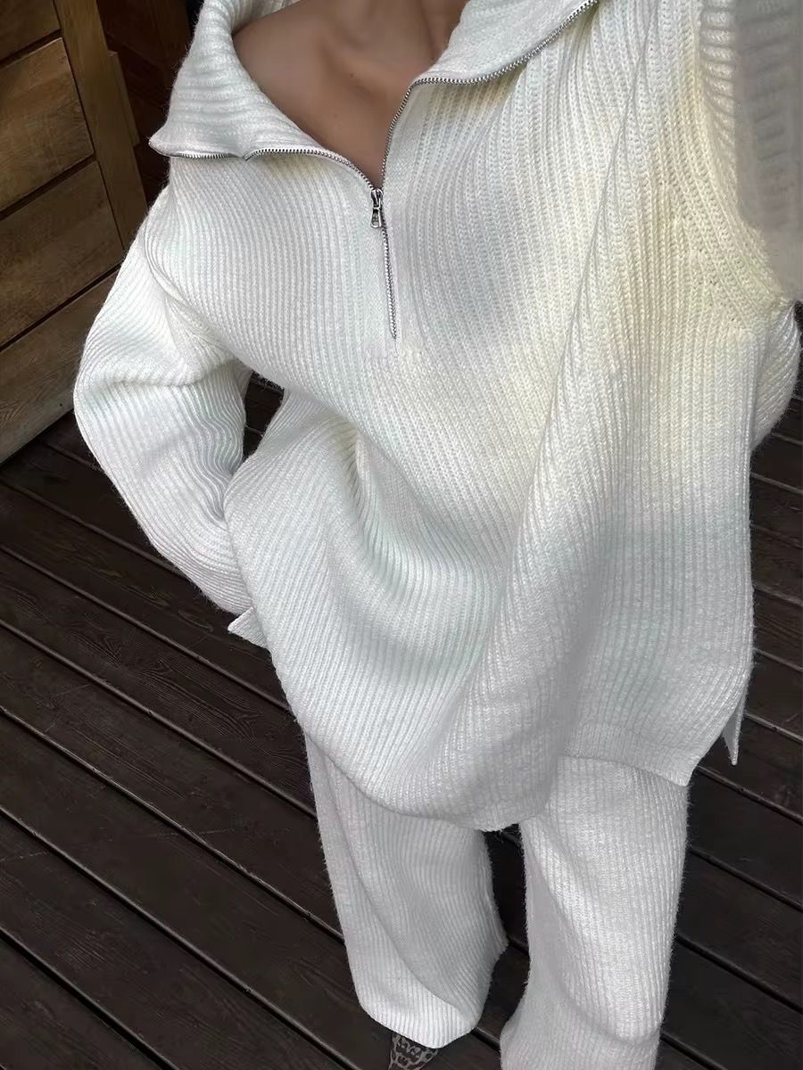 Wide leg trouser set