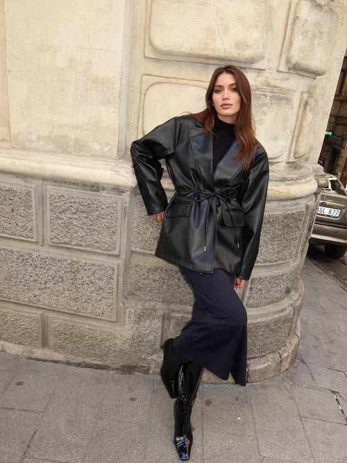 Yarin Leather Blazer