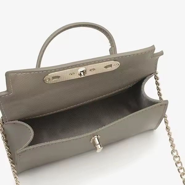Taupe Grace Mini Top-Handle Bag