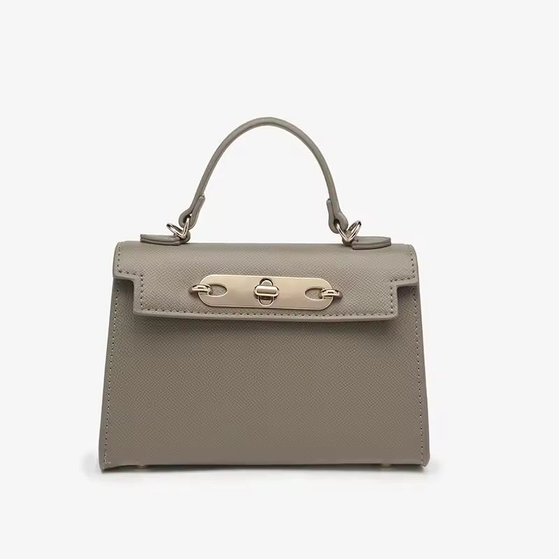 Taupe Grace Mini Top-Handle Bag