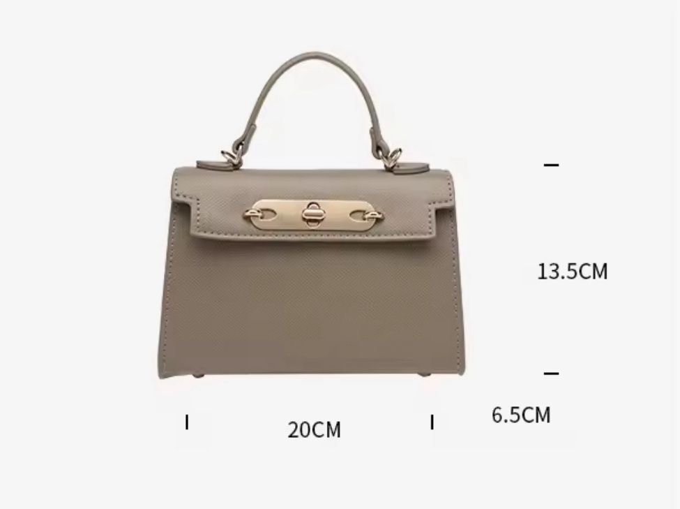 Taupe Grace Mini Top-Handle Bag