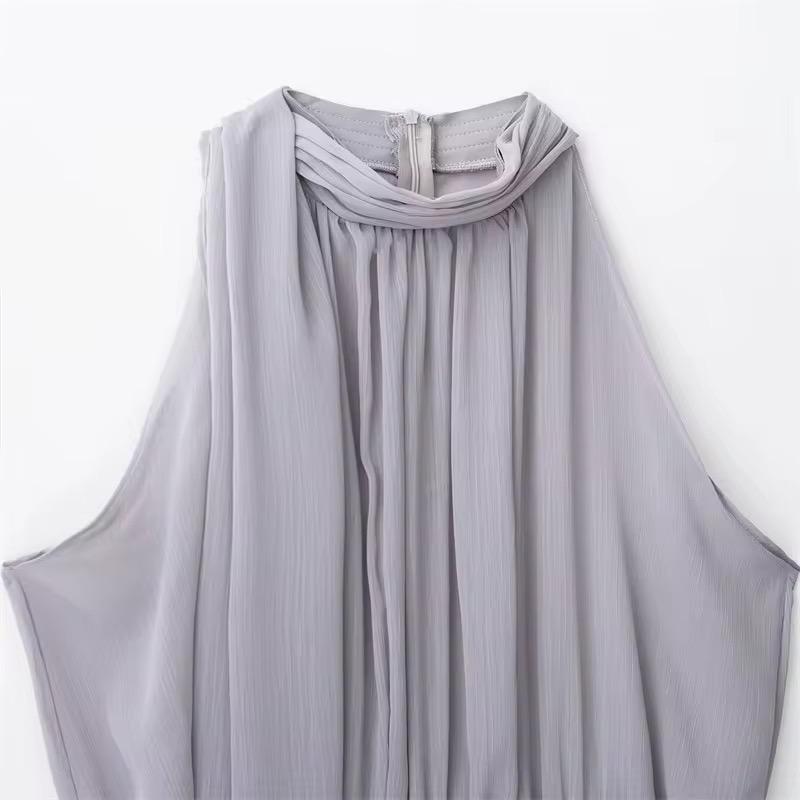 Scarf Neck Pleated Bodysuit