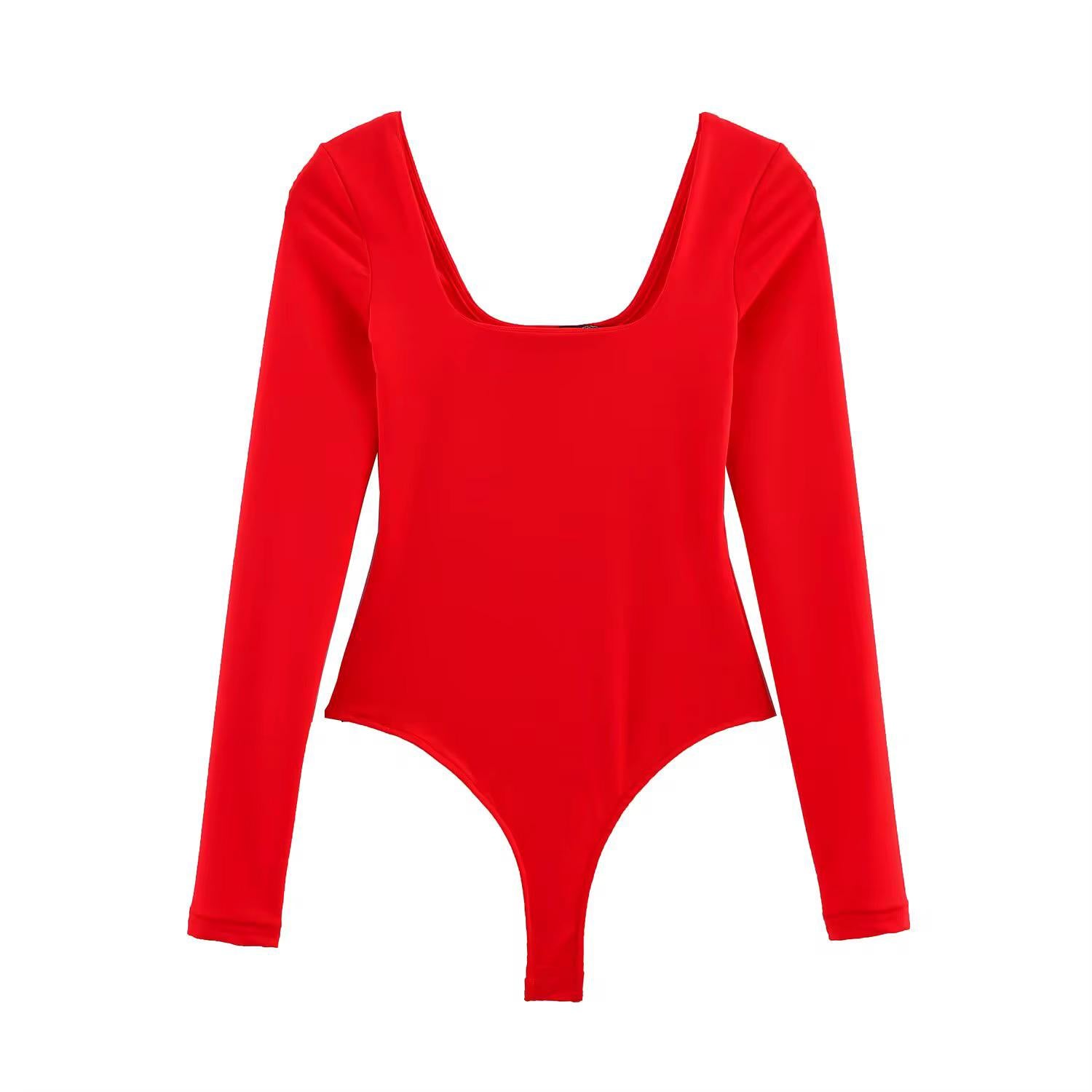 Neck Long Sleeve Bodysuit