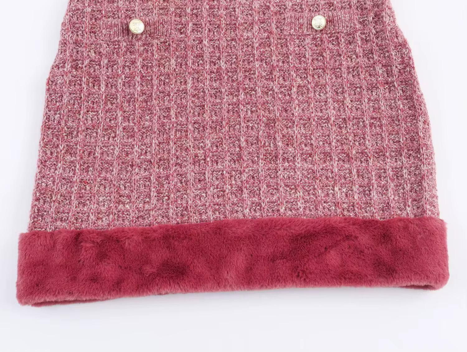 Textured Knit Sleeveless Mini Dress