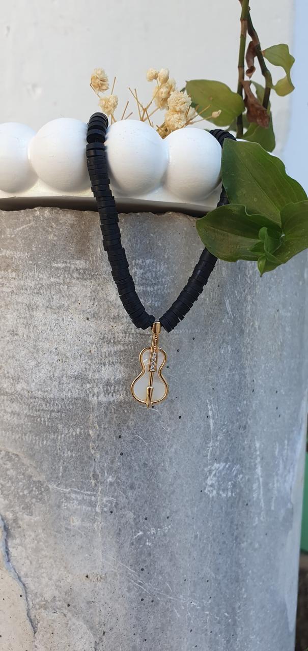 Violin and Beads Necklace