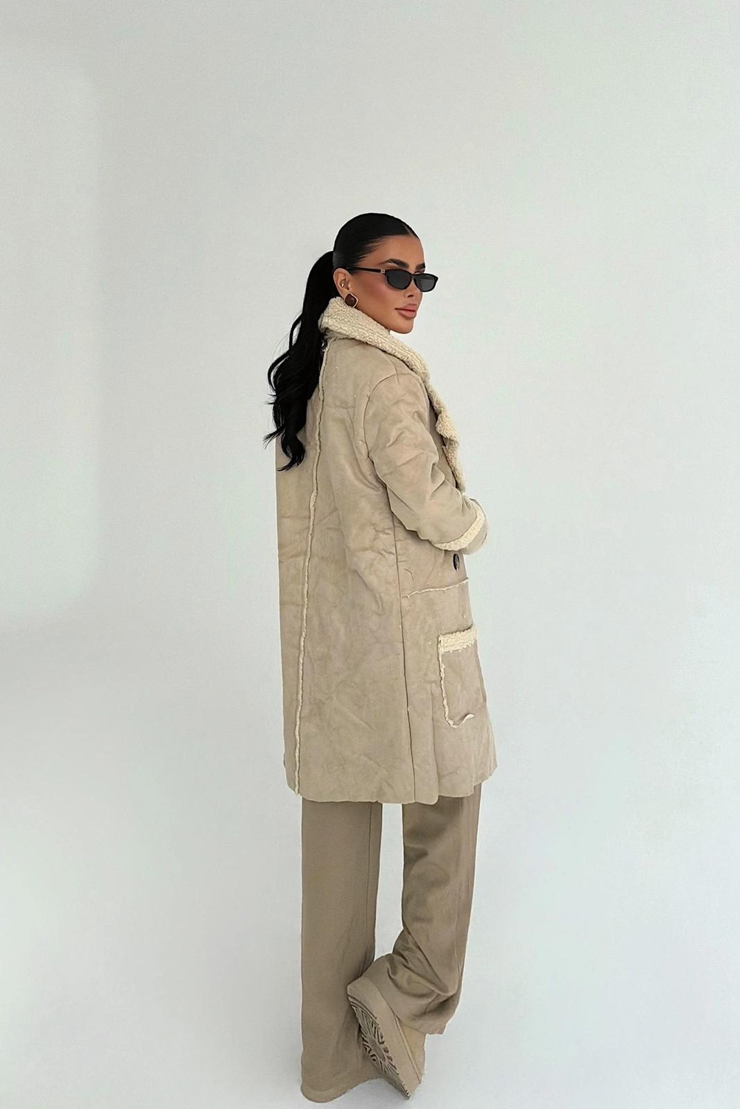 Cream Button Detail Jacket