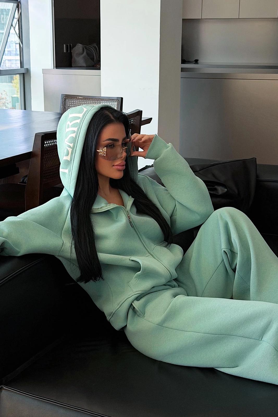 Aqua Green Zippered Tracksuit