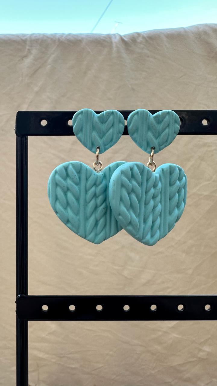 Textured Heart Earrings