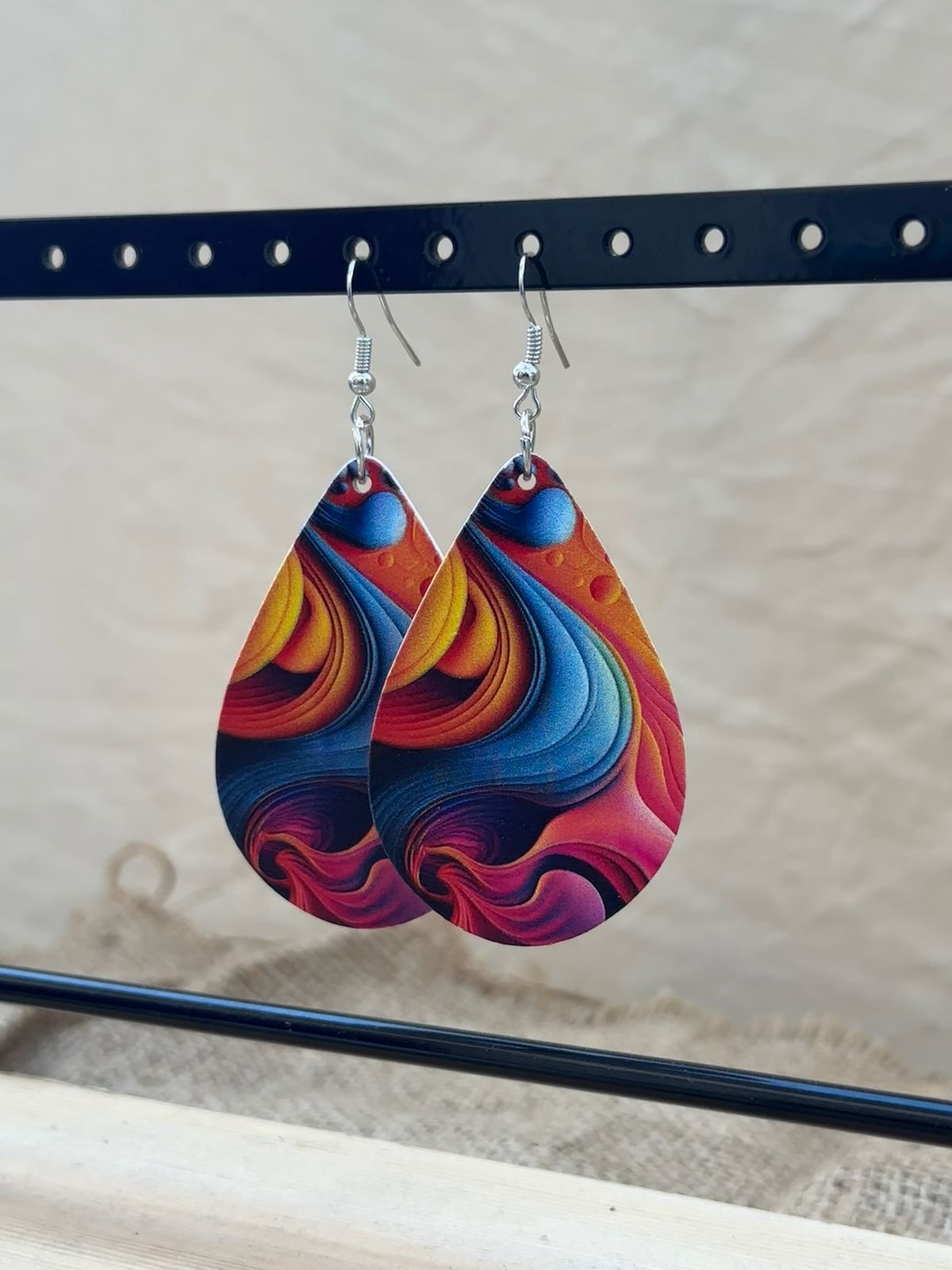 Rainbow Colored Earrings