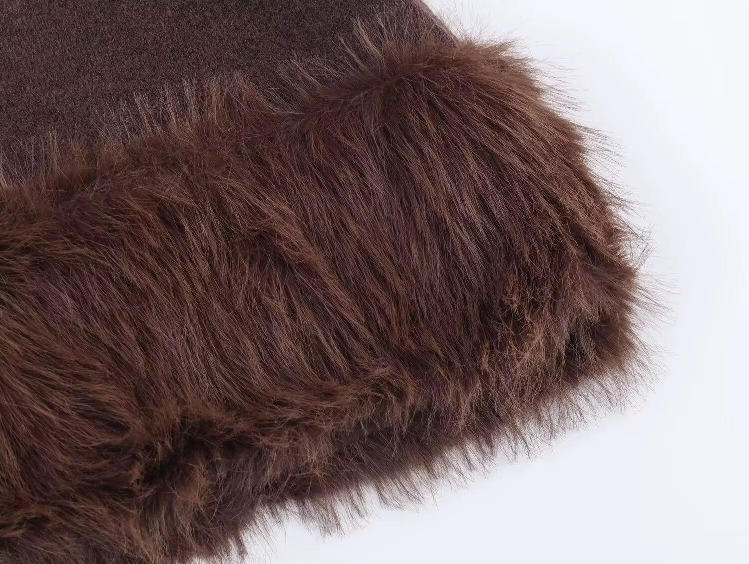 Fur effect Mini dress