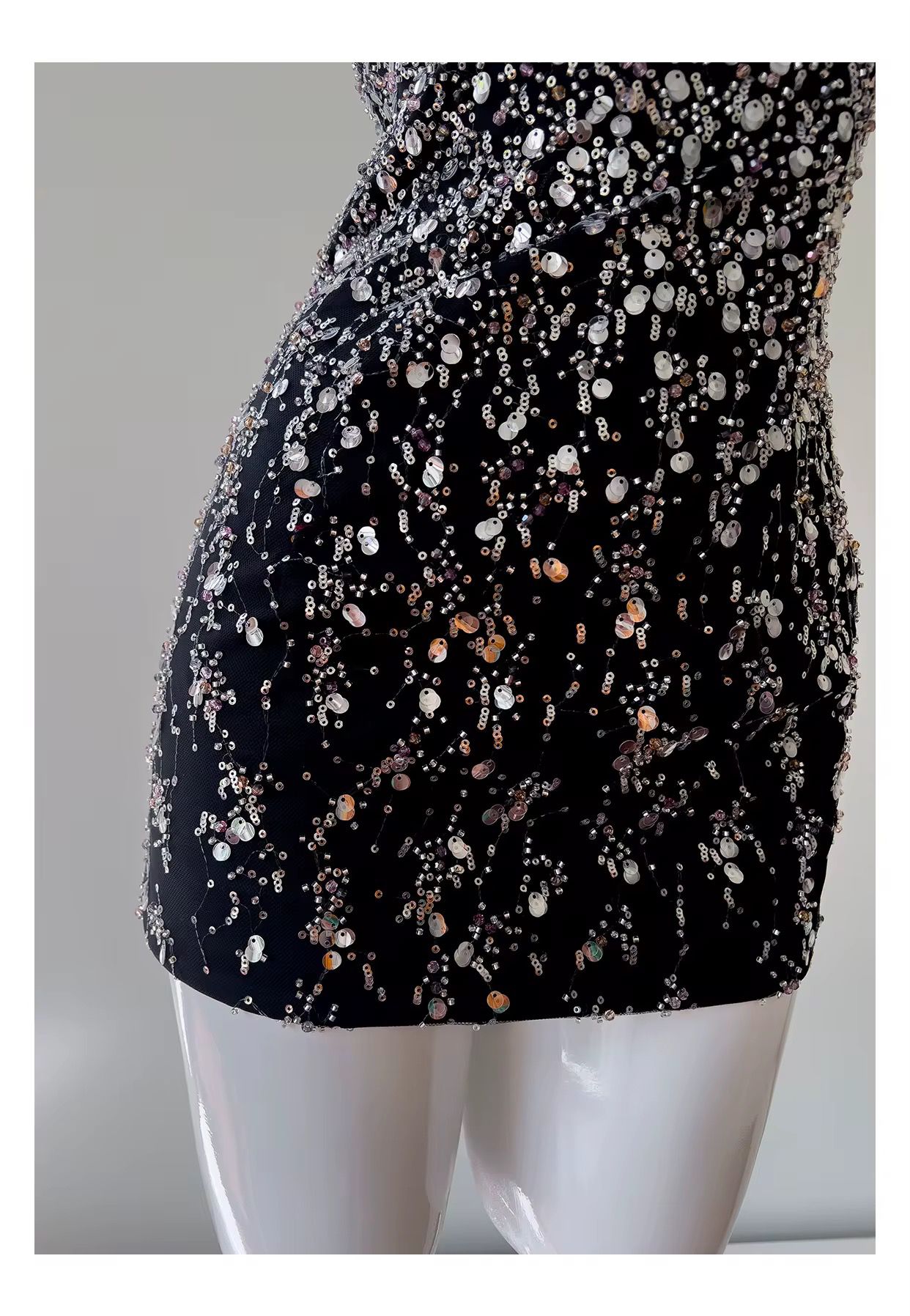 Crystal Stardust Halter Mini Dress