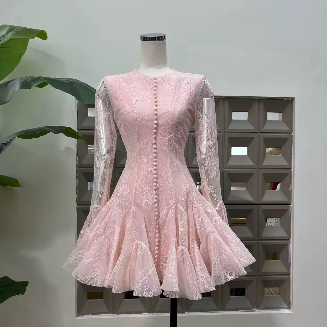 Lovely Lace Flutter Dress