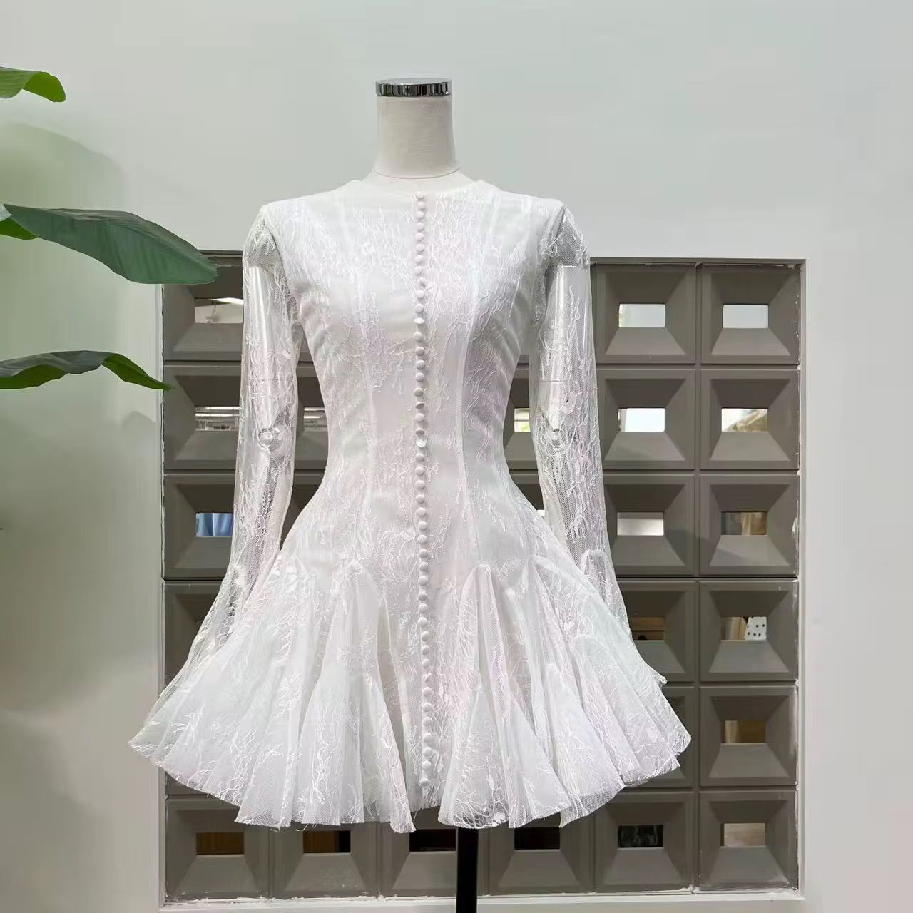 Lovely Lace Flutter Dress