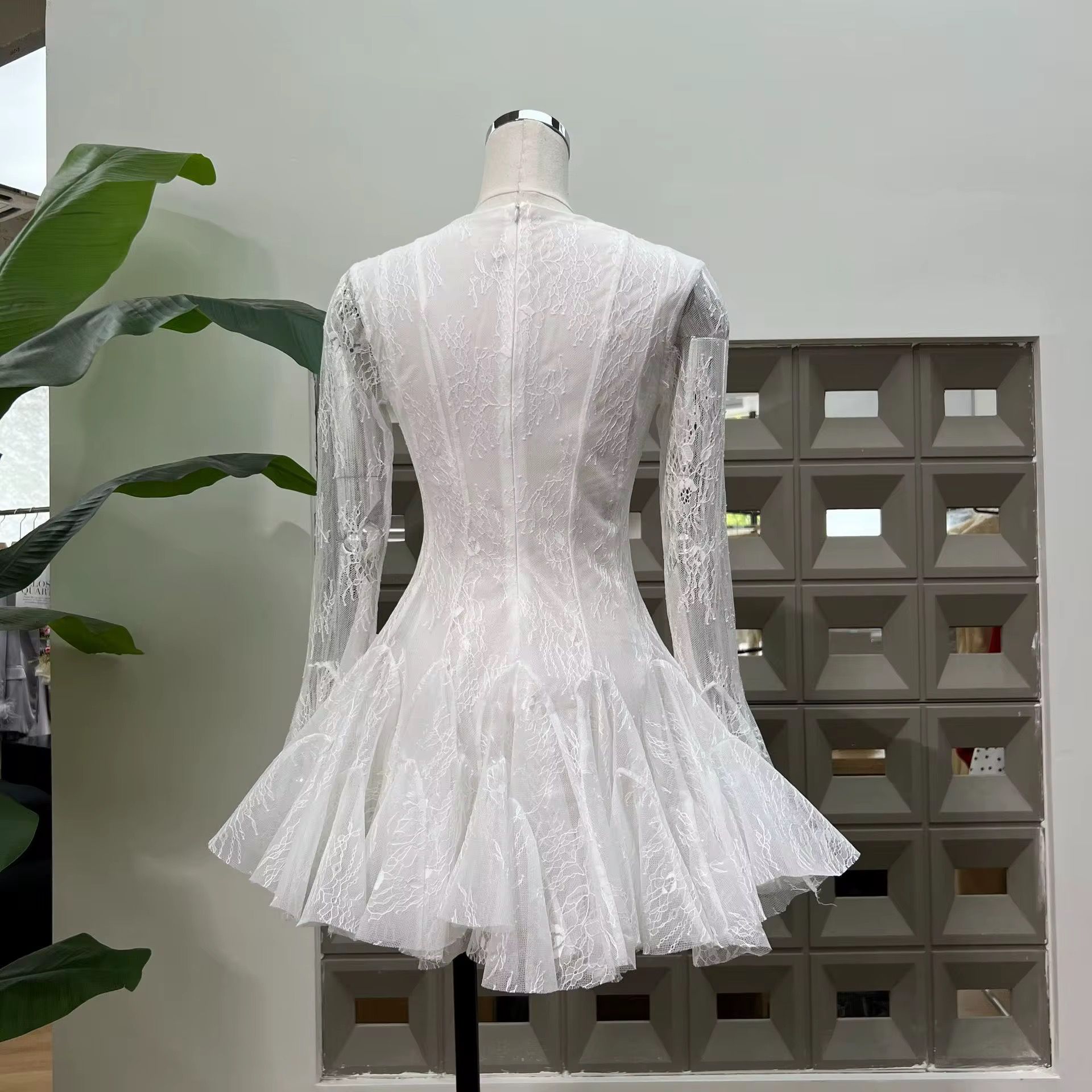 Lovely Lace Flutter Dress