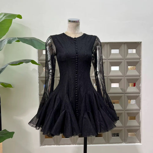 Lovely Lace Flutter Dress