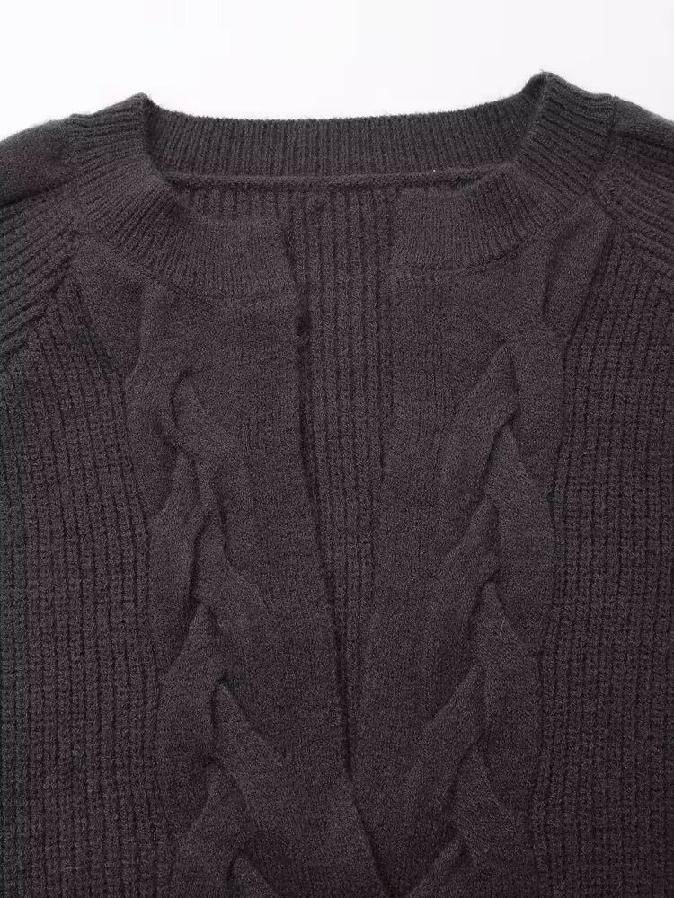 Braided Knit Sweater