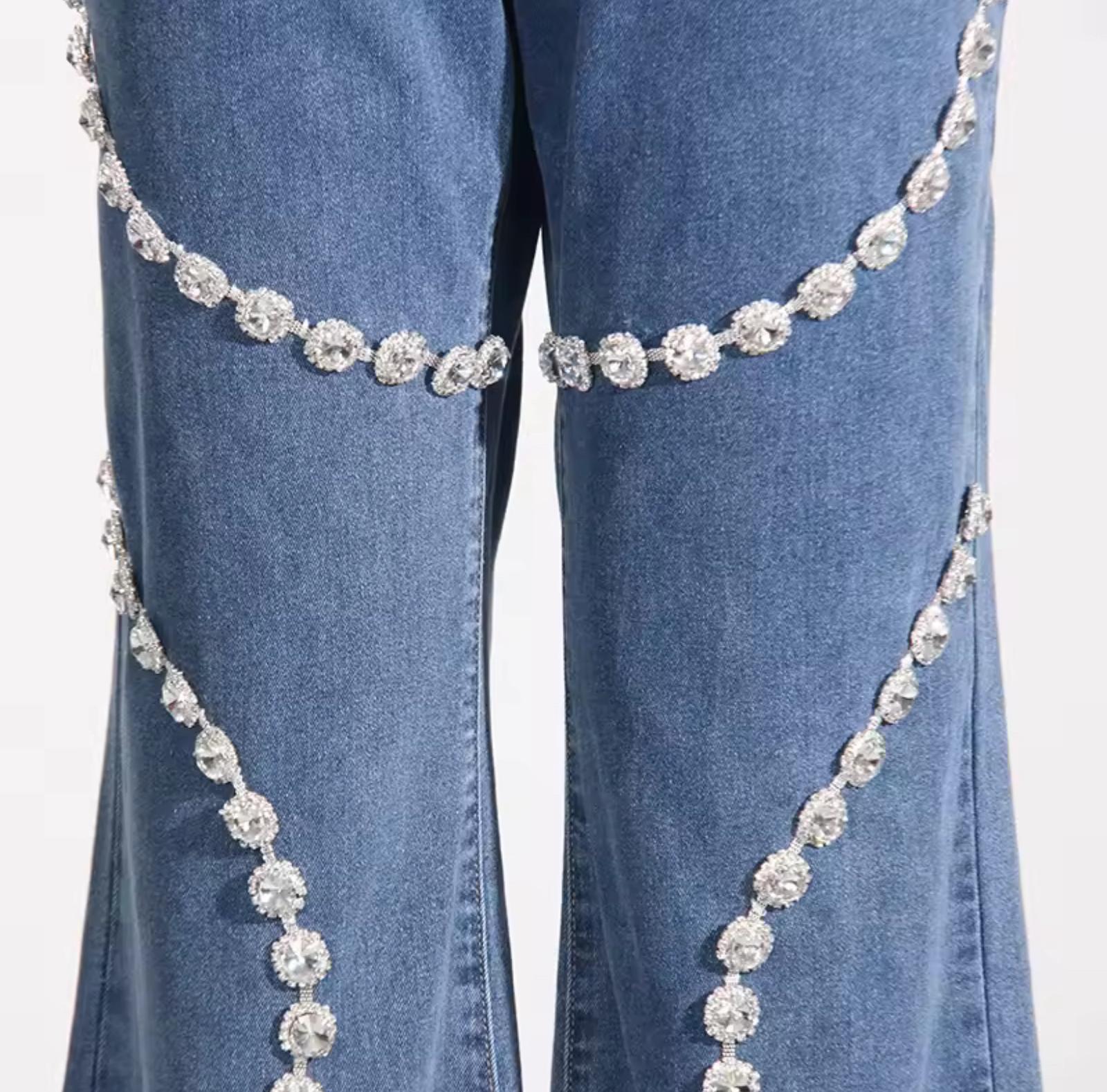 Diamonds Straight Leg Jeans
