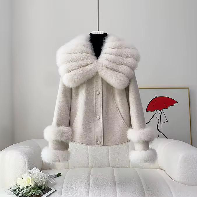 Glamorous Fluffy Collar Wool Jacket