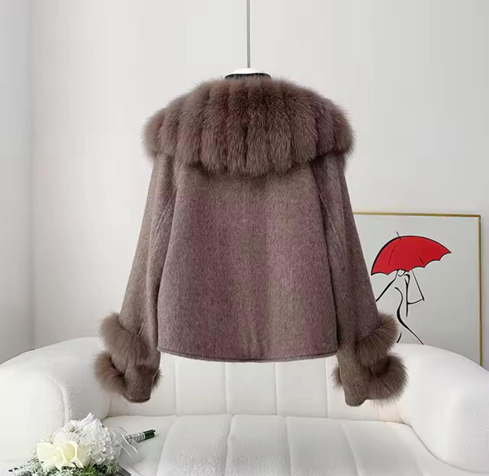 Glamorous Fluffy Collar Wool Jacket