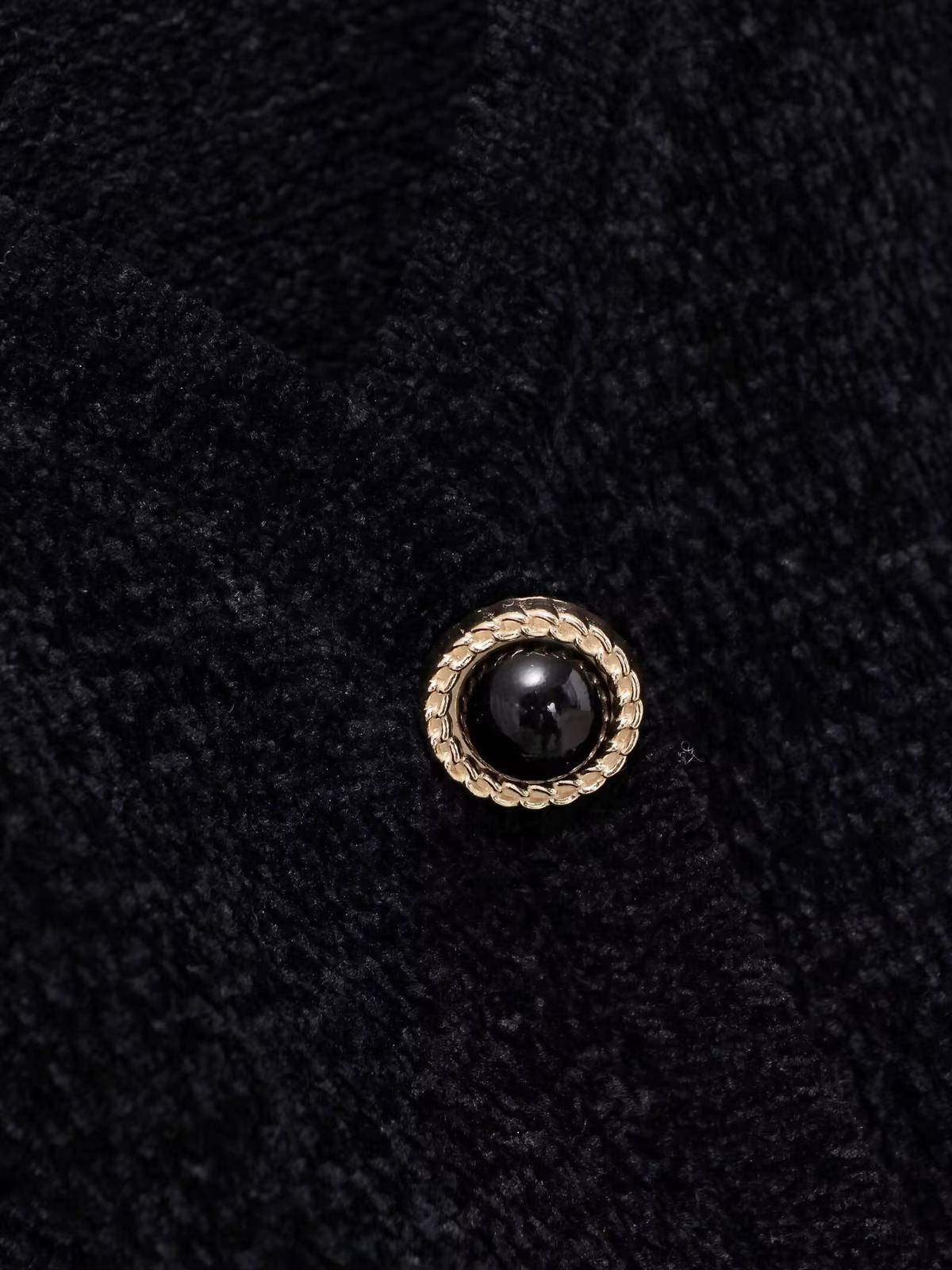 Cuff Fitted Knit Blouse