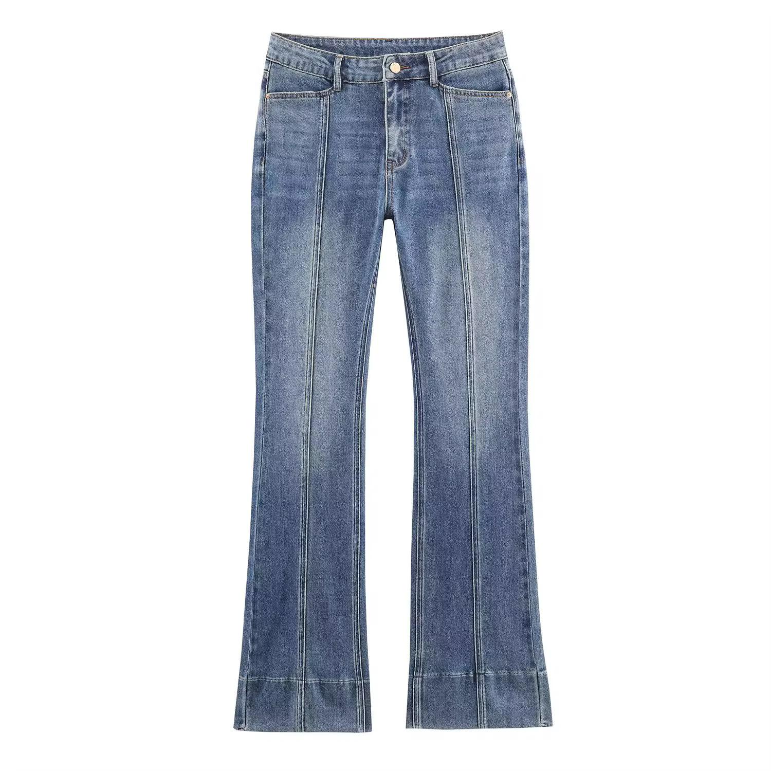 Contour Stitch Flare Jeans
