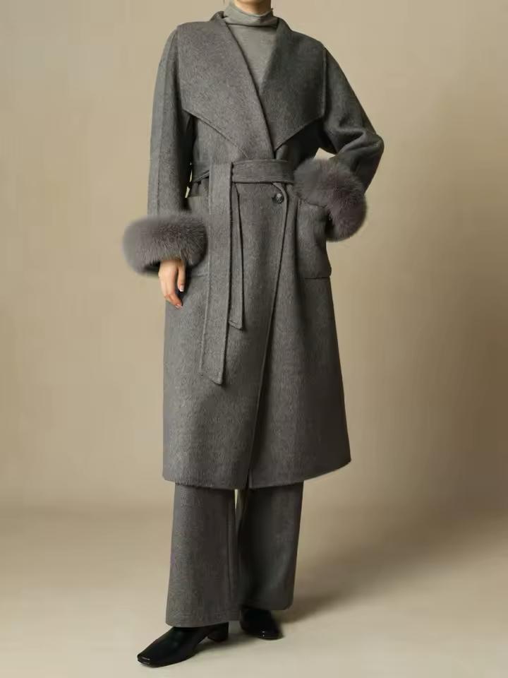 Cashmere Wool Trench Coat