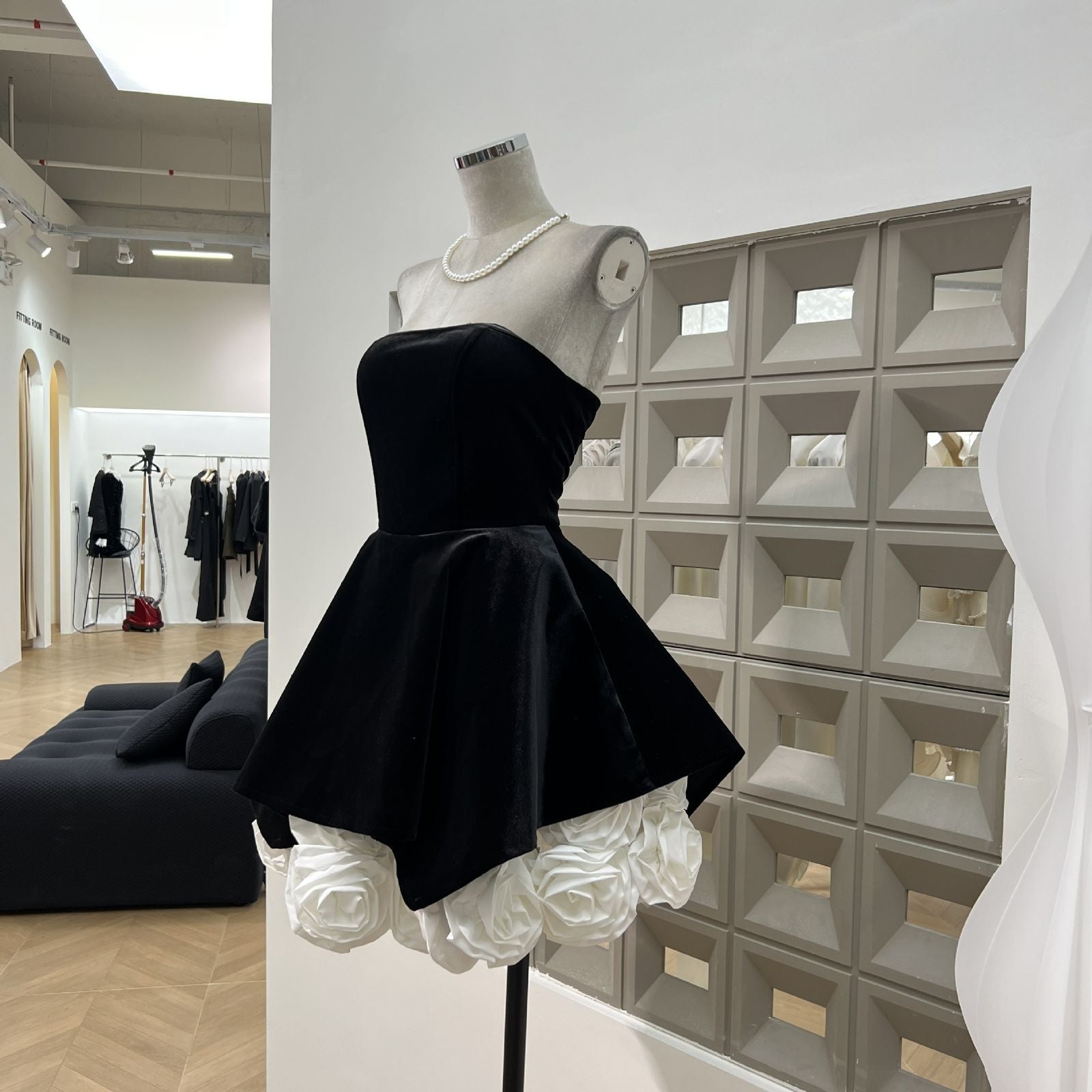 White special velvet dress