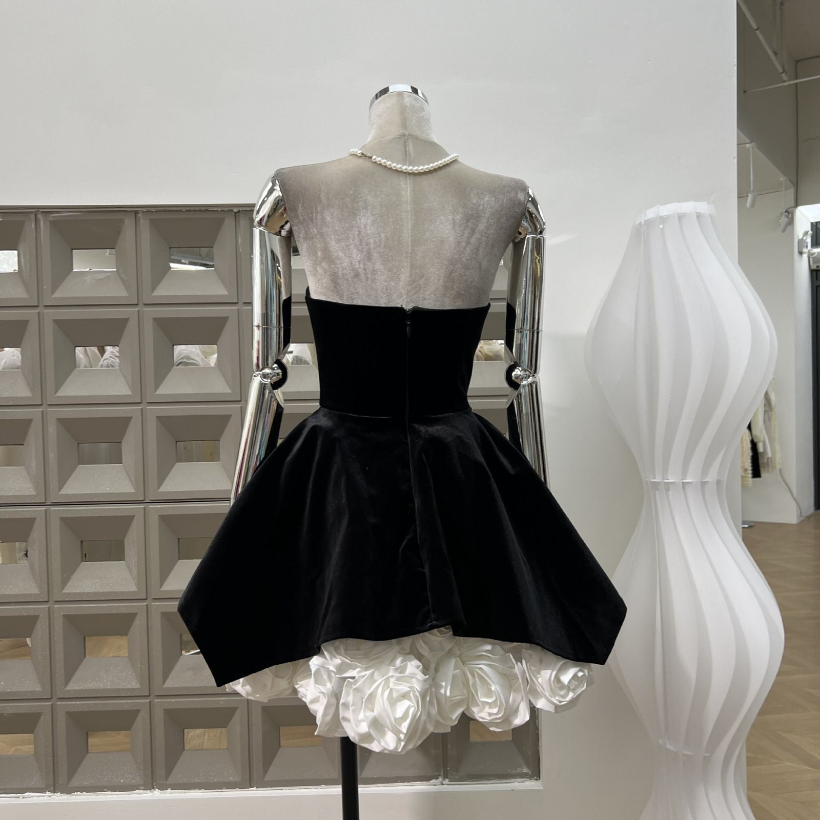 White special velvet dress