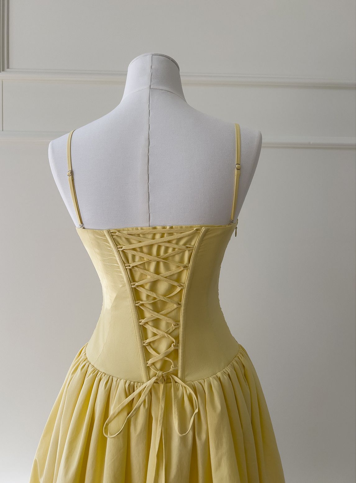 yellow fluffy dress