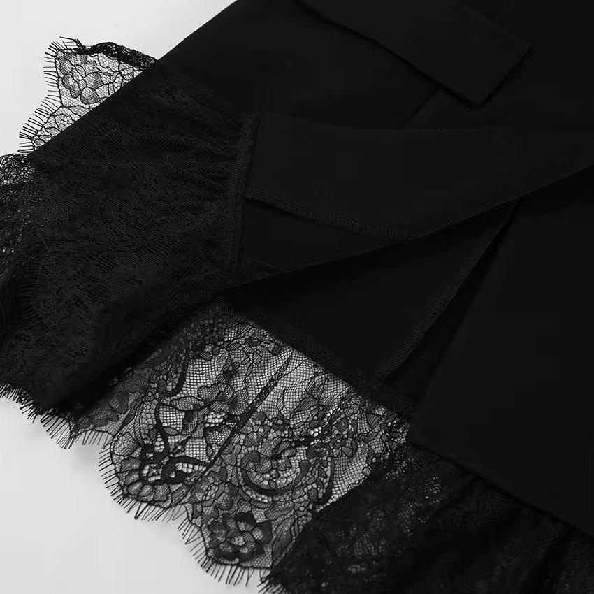 Lace Finish Power Blazer