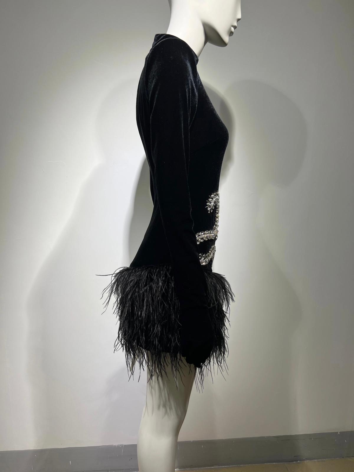 SHORT DIAMOND SNAKE velvet dress