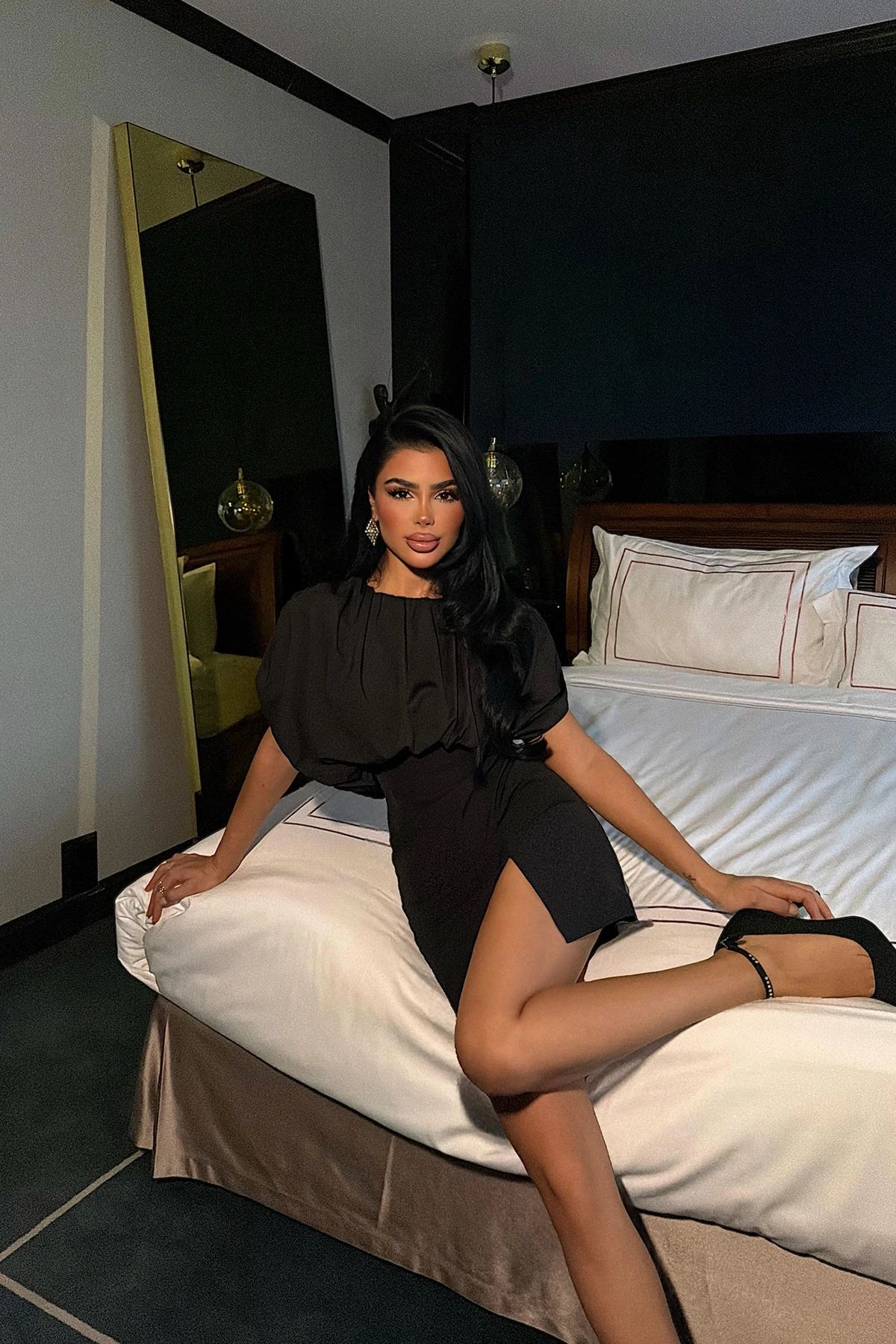 Black Camber Mini Dress