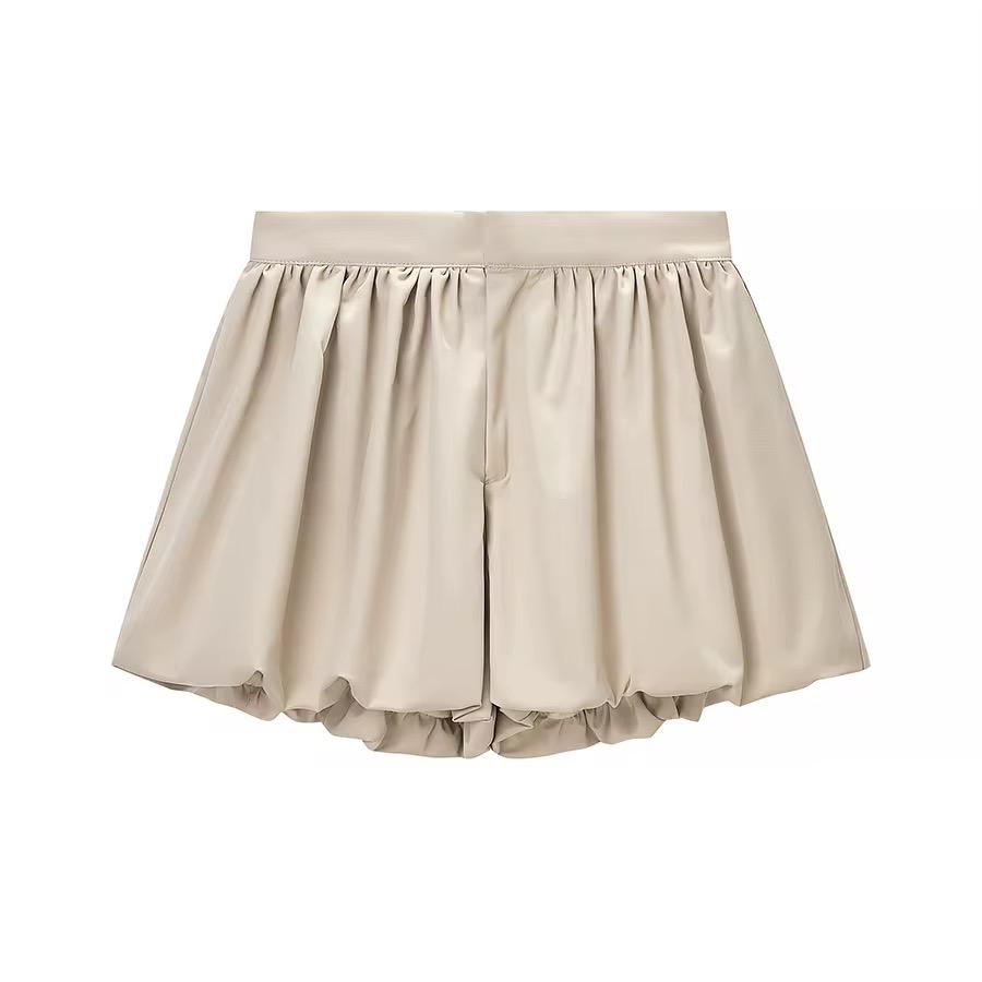 Cream Bubble Skirt Set