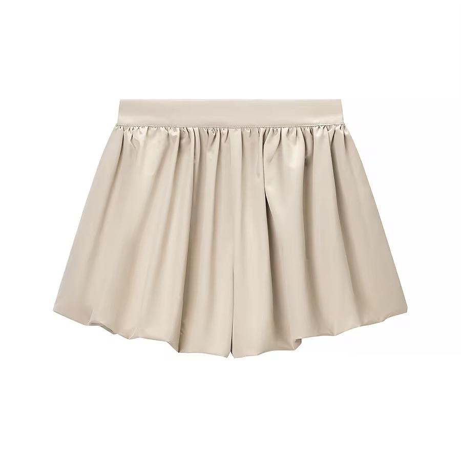 Cream Bubble Skirt Set
