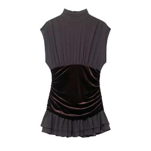 The Velvet Contrast Dress