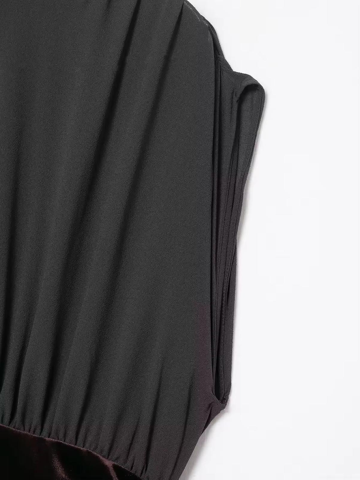 The Velvet Contrast Dress