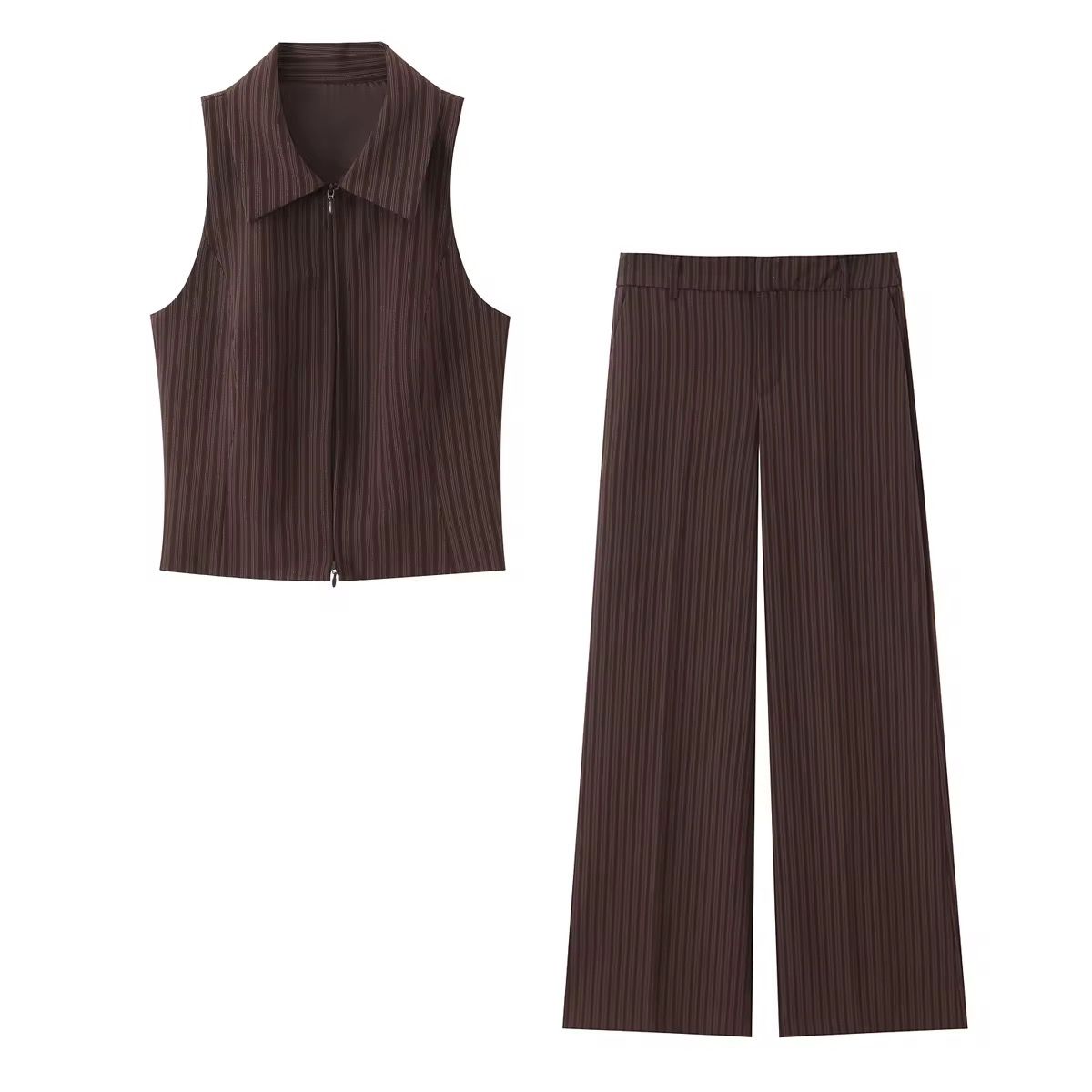 Chocolate Pinstripe Co-ord Set