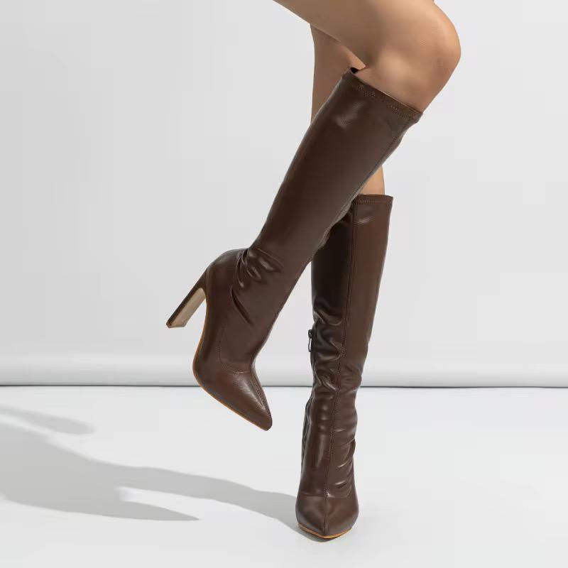 Midnight Stiletto Knee Boots