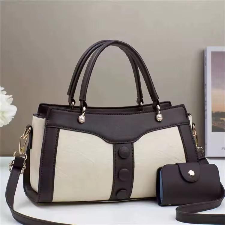 Classic Two-Tone Structured Handbag