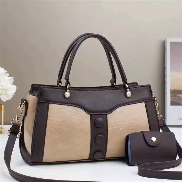 Classic Two-Tone Structured Handbag