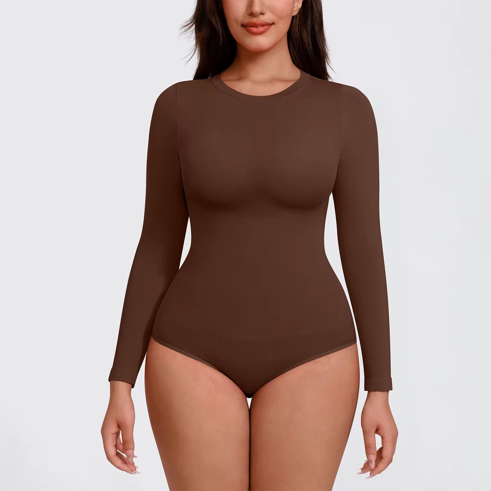 Long-Sleeve Shapewear Bodysuit