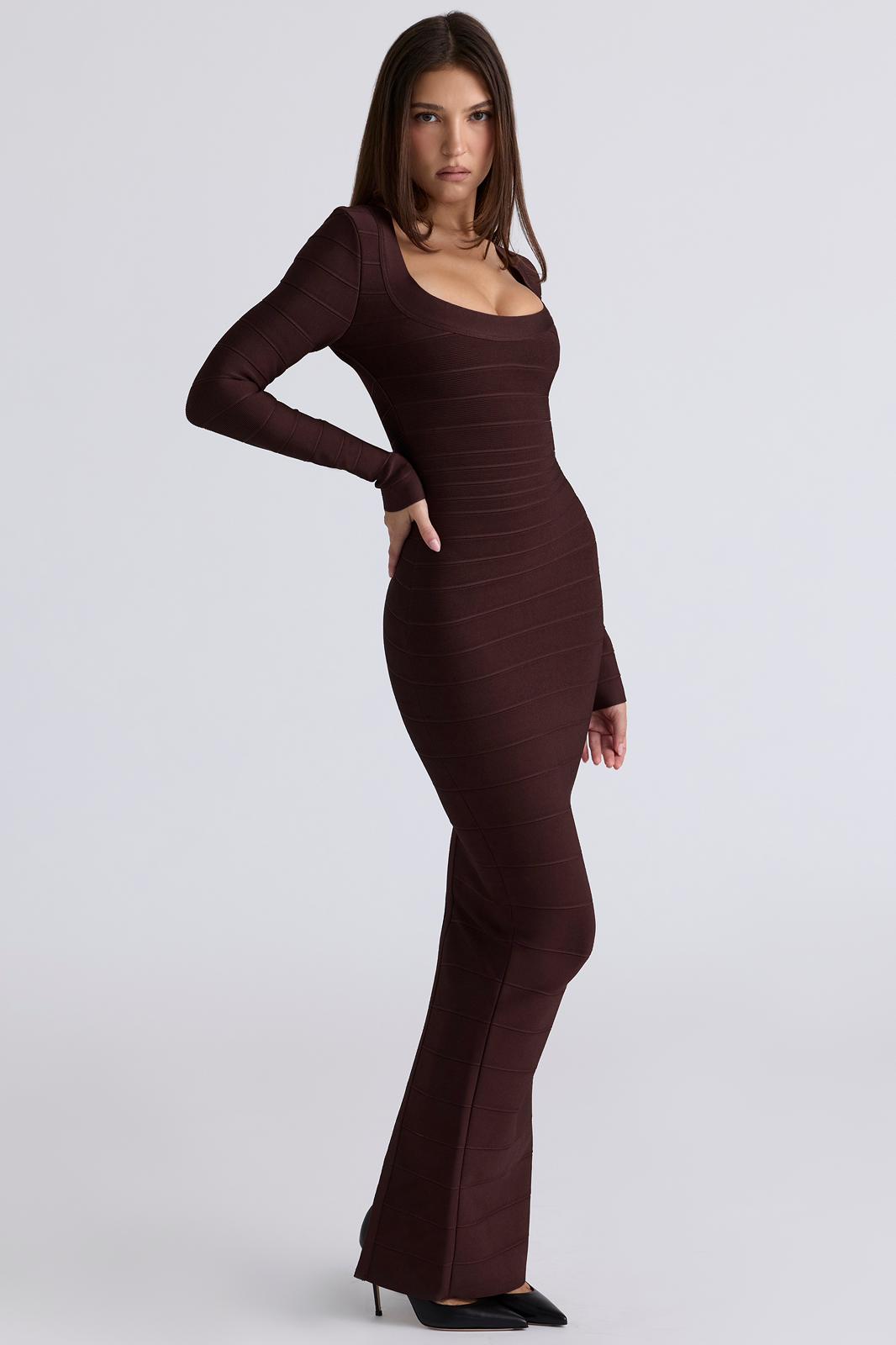 Chocolate Brown Maxi Dress