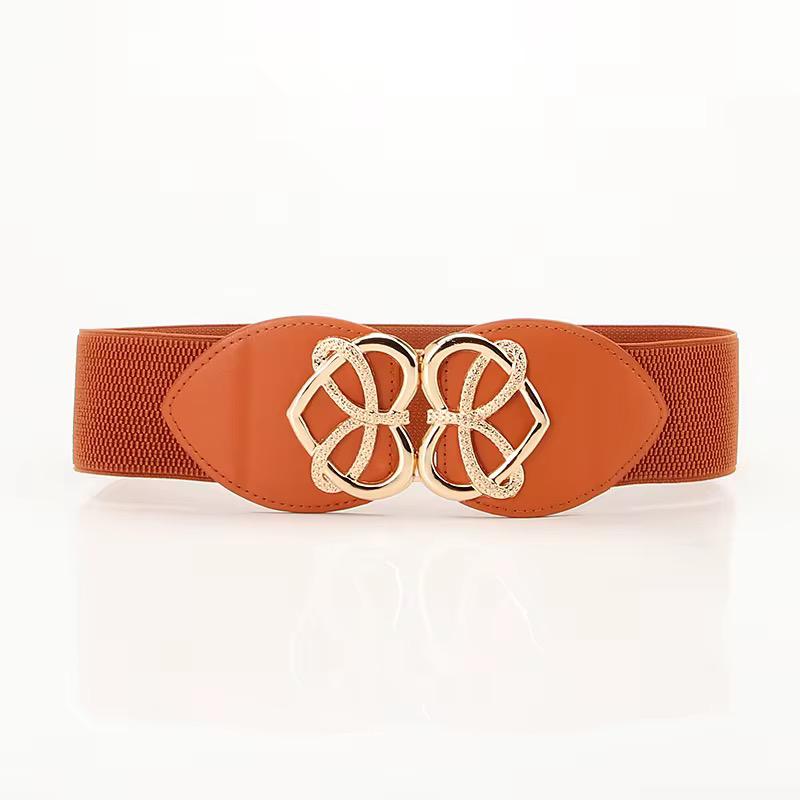 Heart Shaped Buckle Elastic Belt