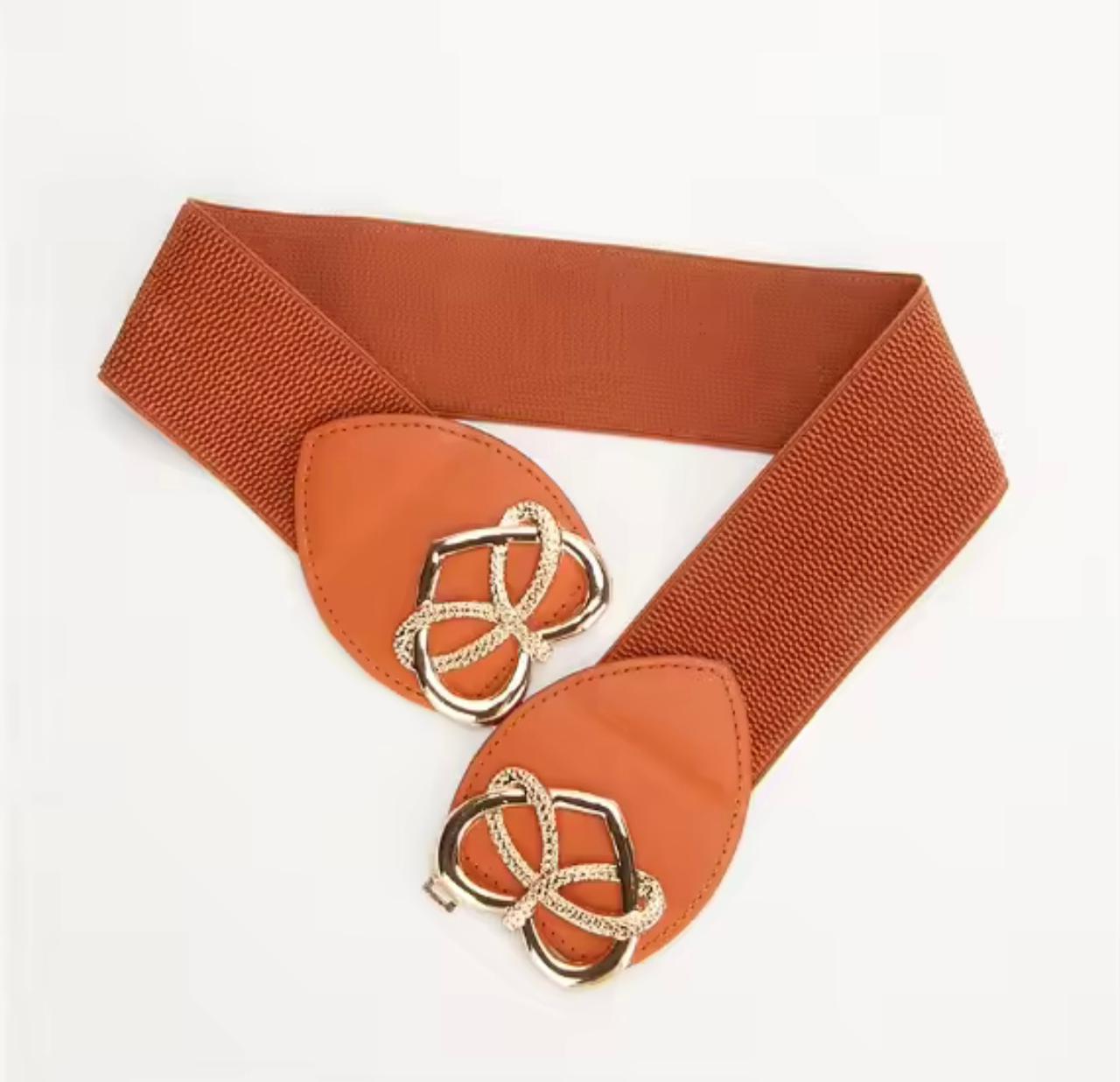 Heart Shaped Buckle Elastic Belt