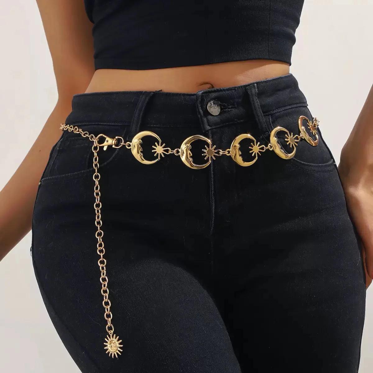 Moon Star Pendant Body Chain Belt