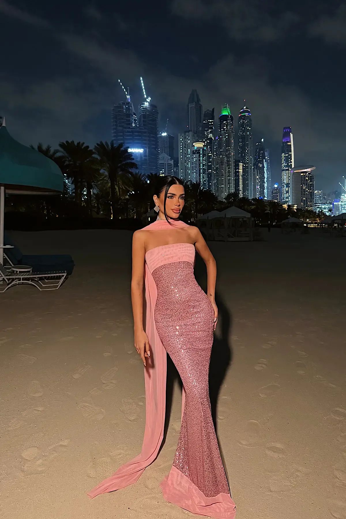 Sequin Strapless Dress